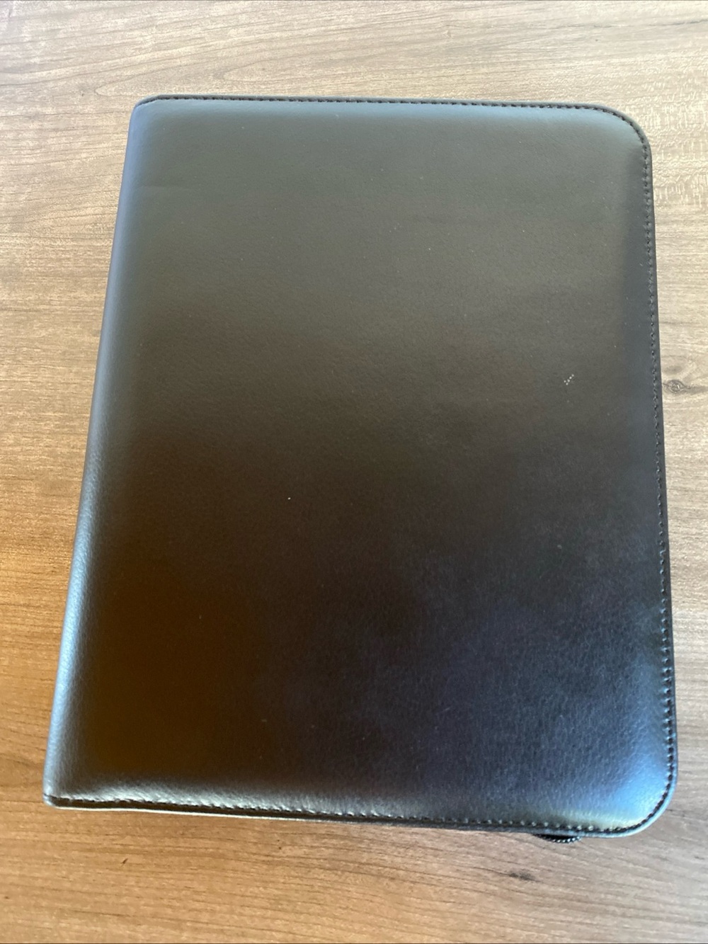 Day Timer Black Leather 7-Ring Planner Vintage 90s Y2K 8.5 x 11 Inserts Office